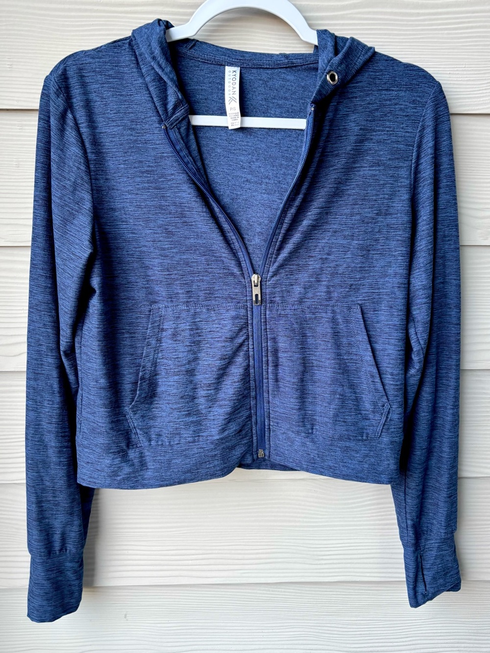 Kyodan Heathered Blue Pullover Top
